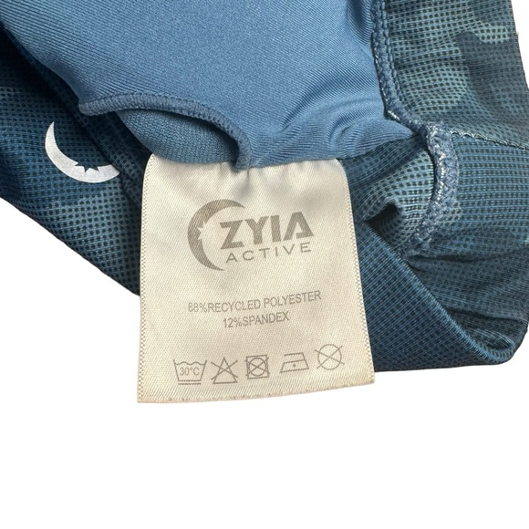 Zyia | Blue Camo Bomber Bra | Size XXS - Picture 4 of 4